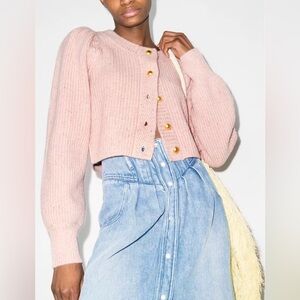 LoveShackFancy Robinson cropped cashmere cardigan